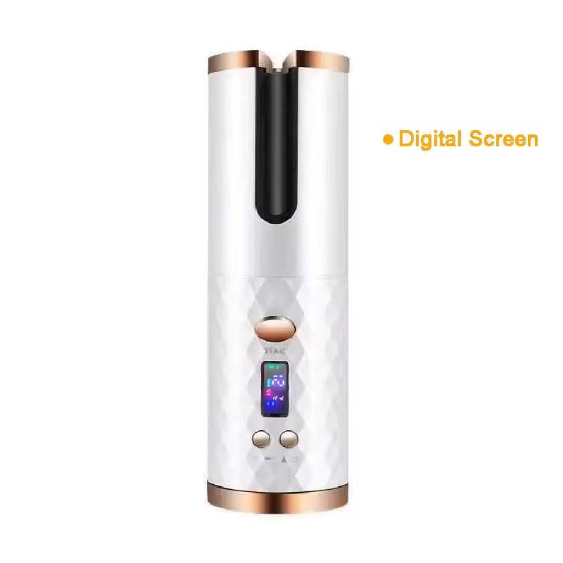 Portable Wireless Automatic Hair Curler – LED Display, 6 Heat Settings & Timer | Waves & Curls, Travel & Home Use
