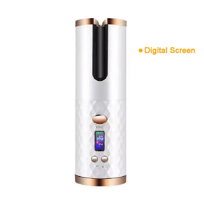 Portable Wireless Automatic Hair Curler – LED Display, 6 Heat Settings & Timer | Waves & Curls, Travel & Home Use