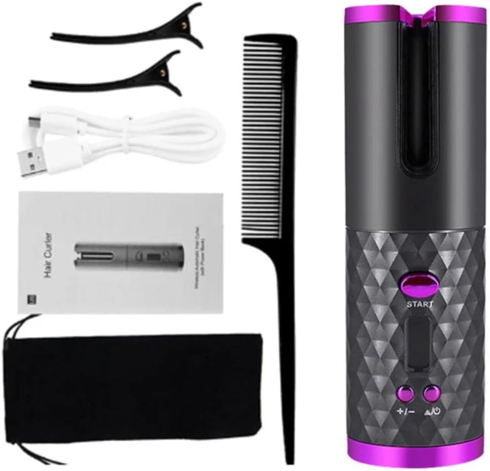 Portable Wireless Automatic Hair Curler – LED Display, 6 Heat Settings & Timer | Waves & Curls, Travel & Home Use